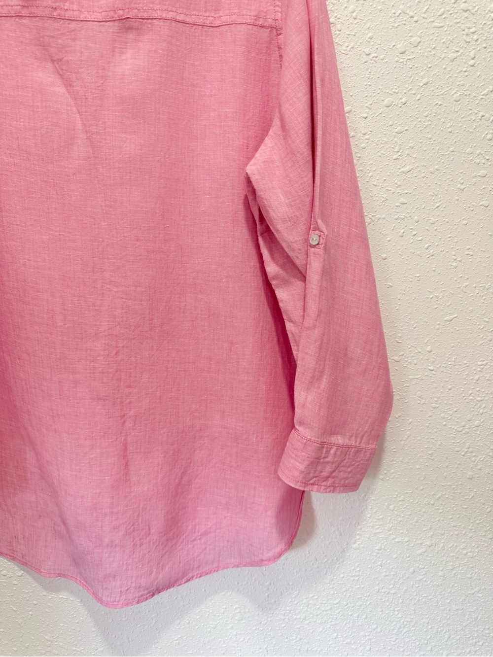 Sigrid Olsen 100% linen Pink Button-Down Linen Shirt 1X - Picture 5 of 7